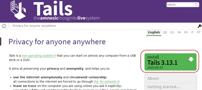 An Introduction To The Security Linux Distro &#8220;Tails&#8221; image 2