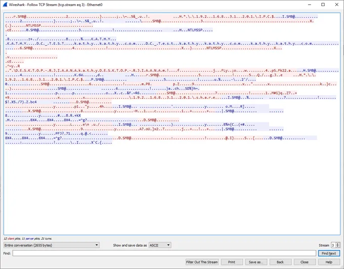 Using Wireshark to Sniff an SMB transmission image 8