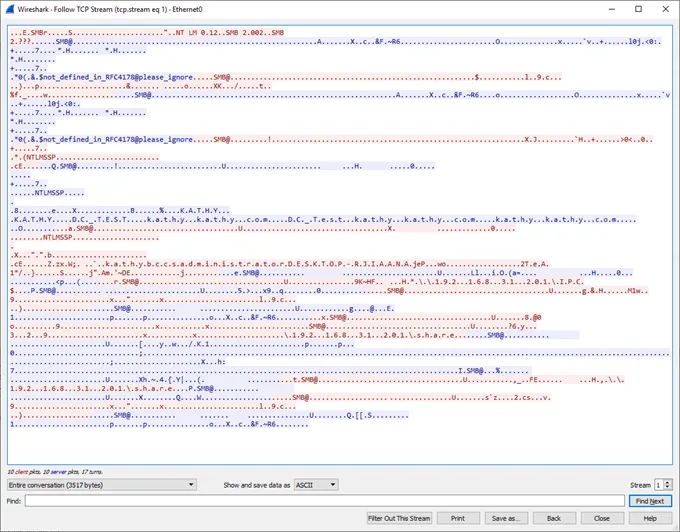 Using Wireshark to Sniff an SMB transmission image 10