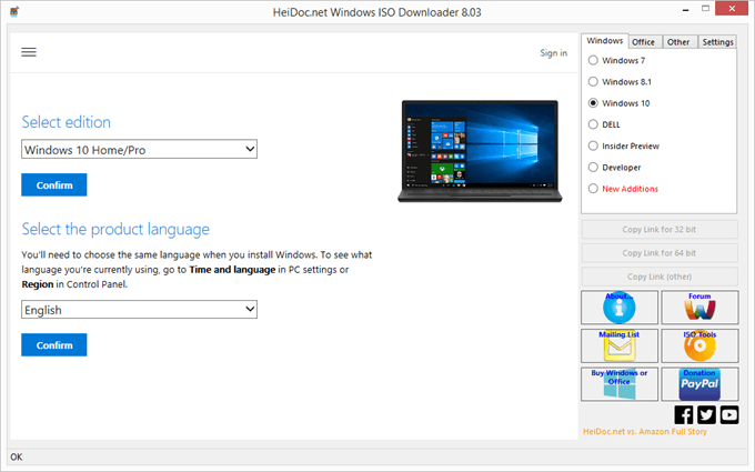 Download Microsoft Software using HeiDoc ISO Download Tool image 4