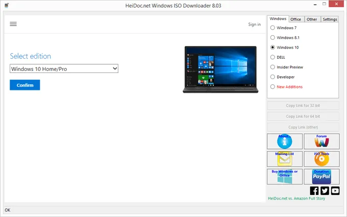 Download Microsoft Software using HeiDoc ISO Download Tool image 3