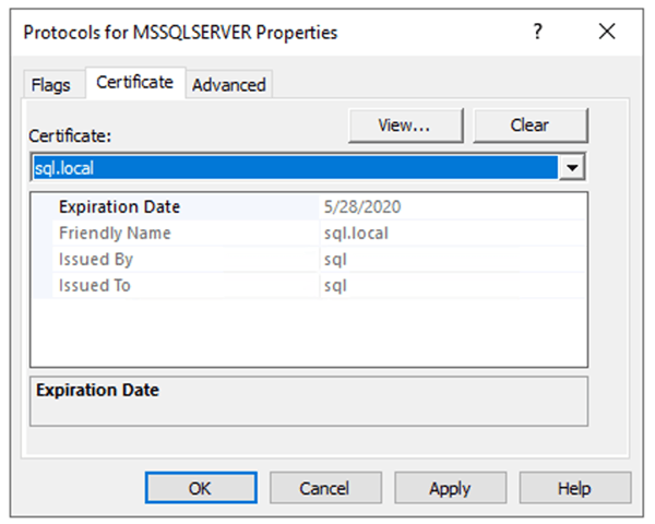Enable Encryption for Microsoft SQL Server Connections image 6